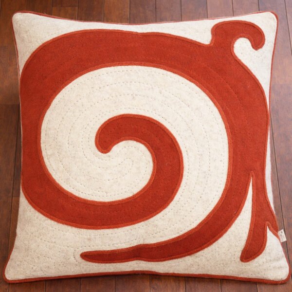 Coussin de sol Aïgul rouge écru