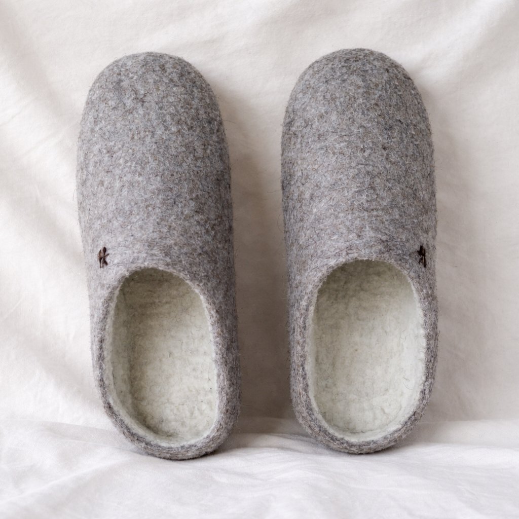 S1 Chaussons en laine mérinos feutrée pour adulte