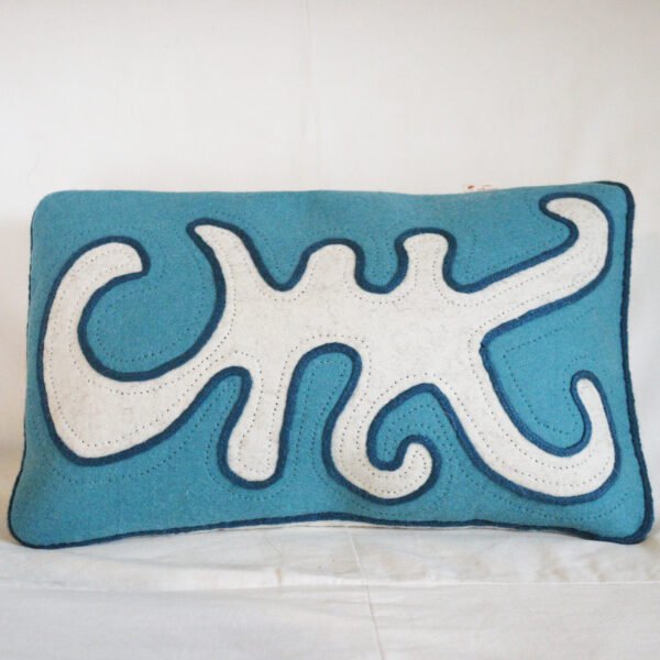 Housse de coussin Adam bleu minéral