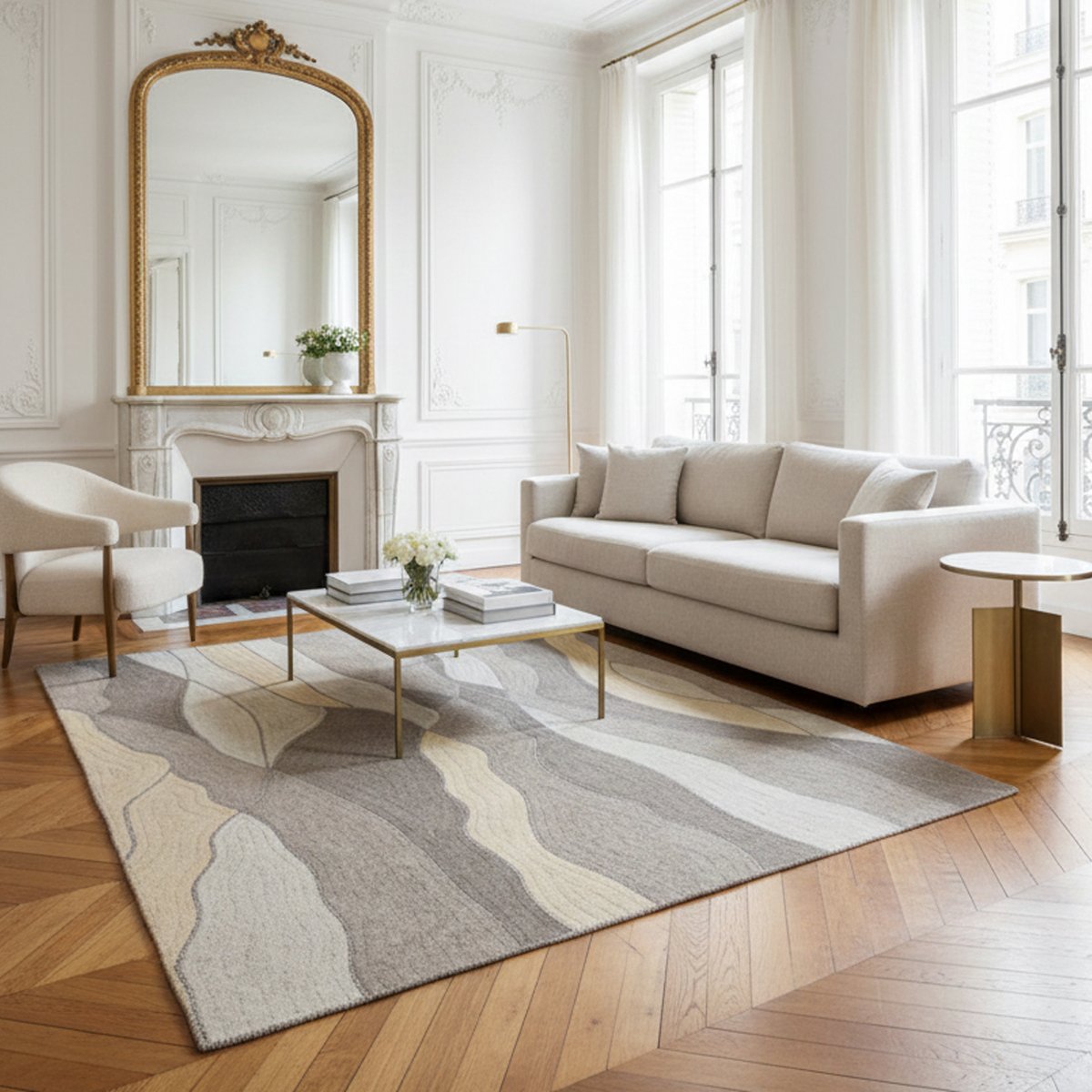 Tapis de la collection Lignes des steppes